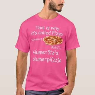 算数おもしろいとピザの式おもしろい算数とピザ Tシャツ