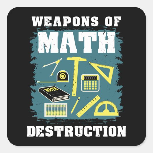 算数おもしろいの贈り物 スクエアシール (正面)