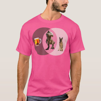算数おもしろいベン図ミームTea PlusレックスはTに等しい Tシャツ