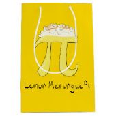 算数おもしろいユーモアLemon Pi記号 ミディアムペーパーバッグ (正面)
