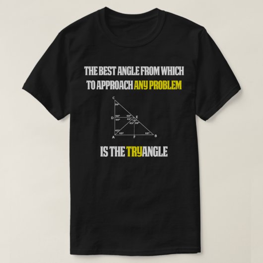 算数おもしろい先生ギフト試行角度 Tシャツ (デザイン正面)