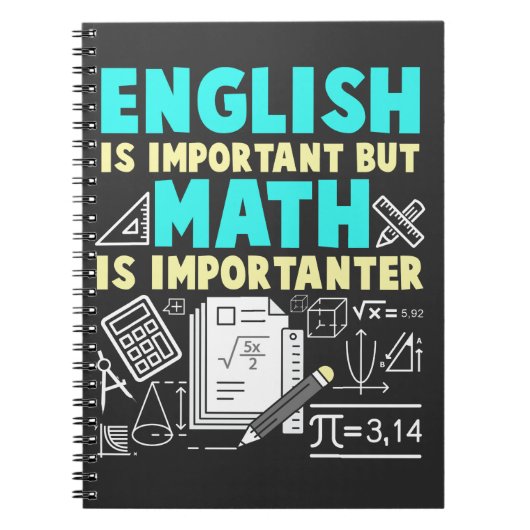 算数おもしろい先生ジョーク算数ギーク学校 ノートブック (正面)