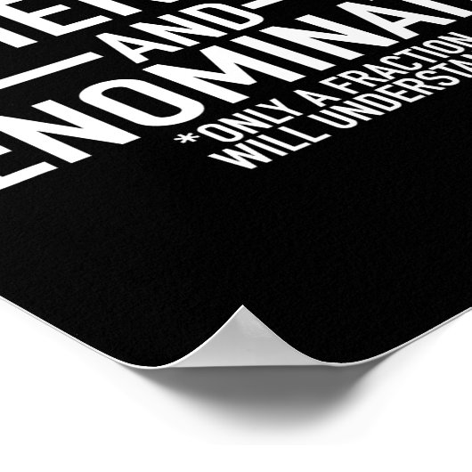 算数おもしろい先生分母 ポスター (角)