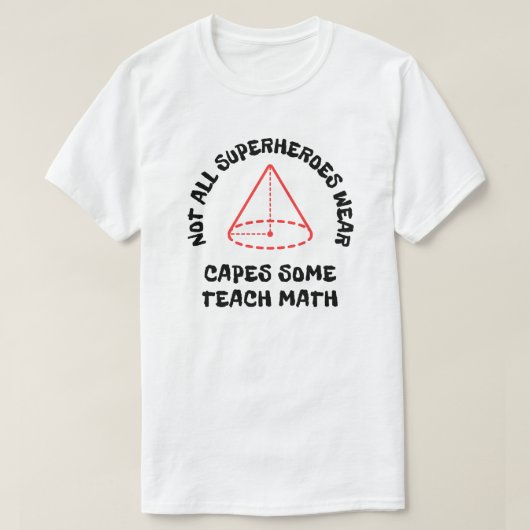 算数おもしろい先生感謝ギフト Tシャツ (デザイン正面)
