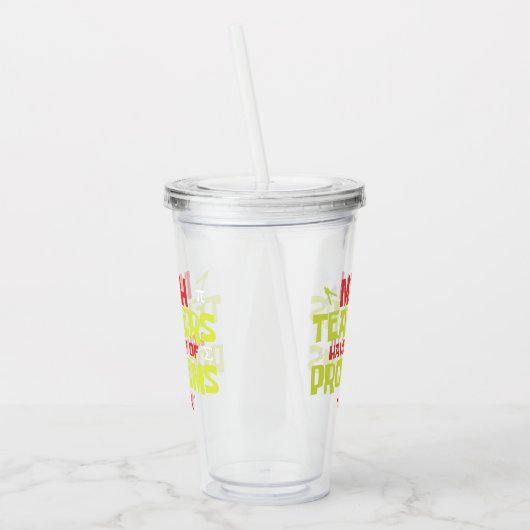 算数おもしろい先生 |数学のジョーク アクリルタンブラー (左)