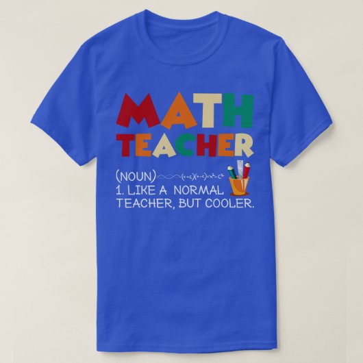 算数おもしろい先生 Tシャツ (デザイン正面)