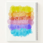 算数おもしろい引用文水彩模様ノートブック ノートブック (裏面)