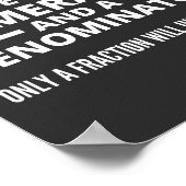 算数おもしろい線素晴らし分子の分母 ポスター (角)