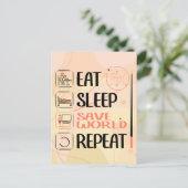 算数すごい先生救ザ・ワールド。お礼のプレゼント ポストカード (スタンド正面)