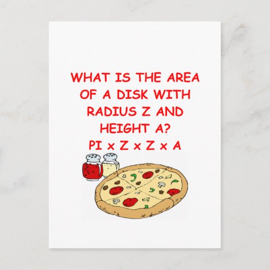 算数とピザ ポストカード (正面)