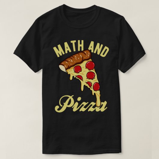 算数とピザ Tシャツ (デザイン正面)