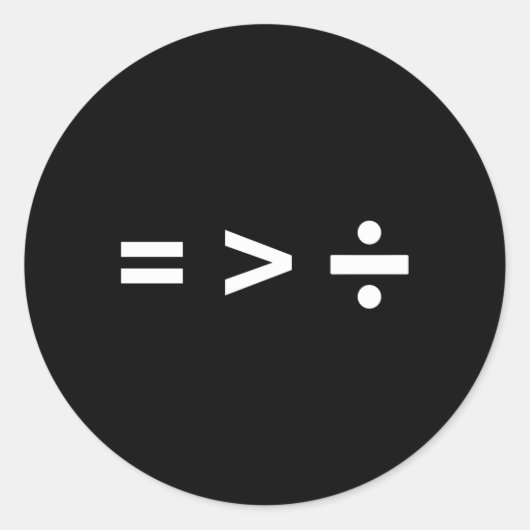 算数の等号素晴らしが記号より除算の符号 ラウンドシール (正面)