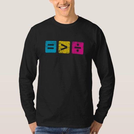 算数の等式素晴らし符号よりも除算の符号Soci Tシャツ (正面)