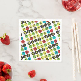 算数はおもしろいに等おもしろいしい – Piカラフル紙Napkins スタンダードカクテルナプキン