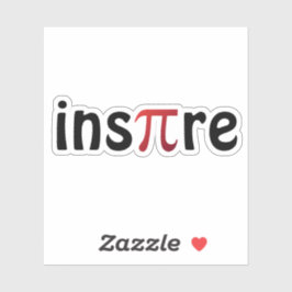 算数インスパイアギークブラックレッドピアデイ シール