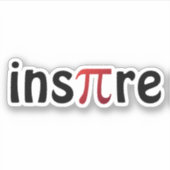 算数インスパイアギークブラックレッドピアデイ シール (正面)