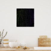 算数クールギーク文字アート:フェルマーのスパイラル ポスター (キッチン)