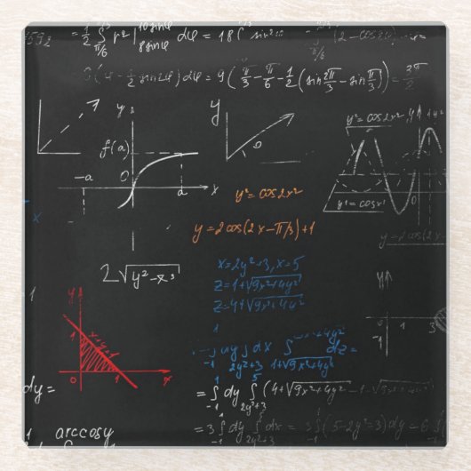 算数コースター ガラスコースター (正面)