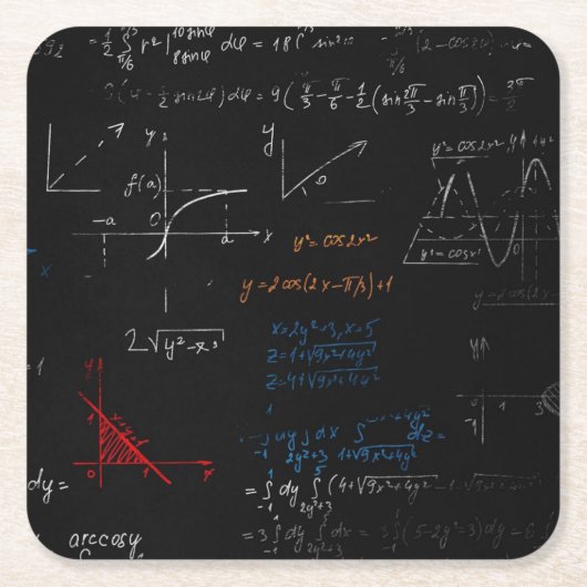 算数コースター スクエアペーパーコースター (正面)