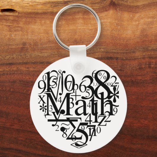算数ハート キーホルダー (正面)