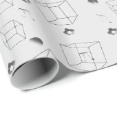 算数パターンの白黒 ラッピングペーパー (ロールコーナー)