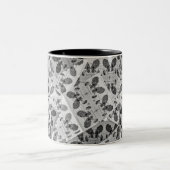 算数パッチワーク白黒 ツートーンマグカップ (中央)