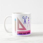 算数パーソナライズされた先生ギフトマグ コーヒーマグカップ (左)