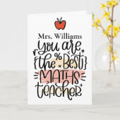 算数パーソナライズされた先生サンキューカード カード (黄色い花)