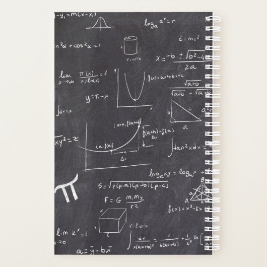 算数パーソナライズされた先生ブラック(式あり) プランナー手帳 (裏面)