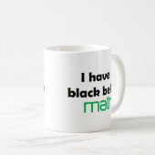 算数ブラックベルト コーヒーマグカップ (正面右)