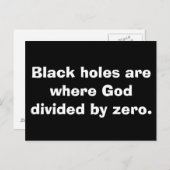 算数ブラックホールポストカード ポストカード (正面/裏面)