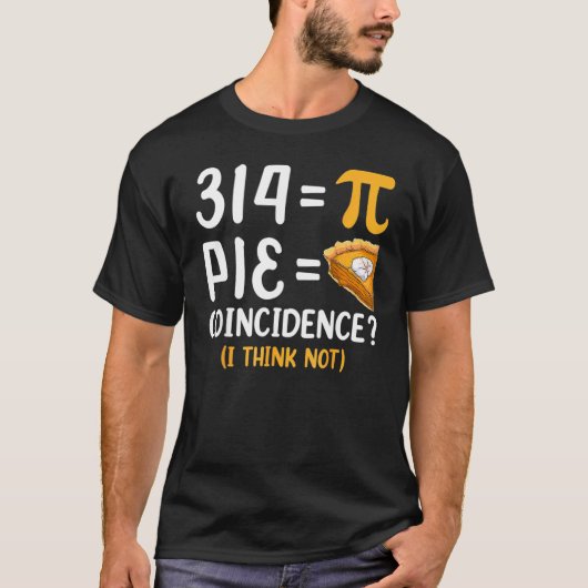 算数先生パイ日2022おもしろいパイ記号メンホーム Tシャツ (正面)