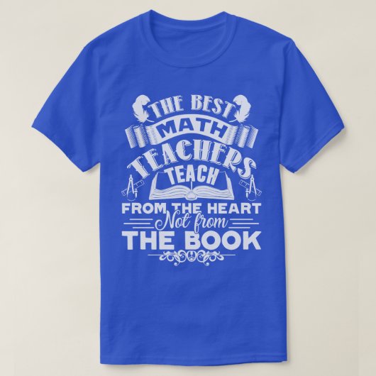 算数先生最高の算数の先生教えとハート Tシャツ (デザイン正面)
