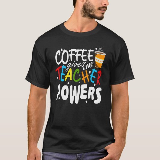 算数先生用コーヒーコーヒー教えから算数コフ Tシャツ (正面)