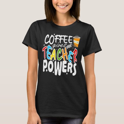 算数先生用コーヒーコーヒー教えから算数コフ Tシャツ (正面)