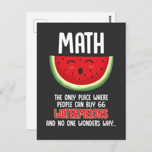 算数先生計算数理スイカ ポストカード (正面/裏面)