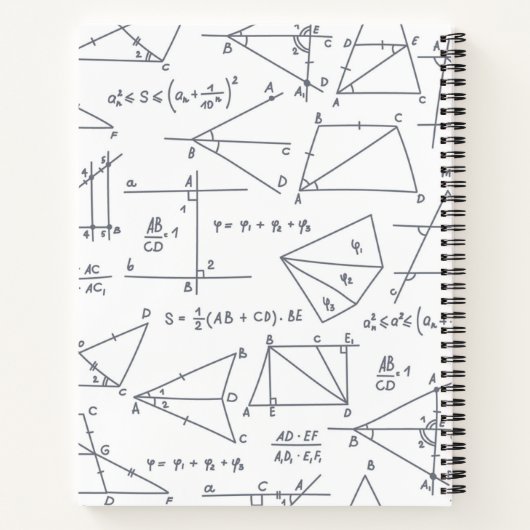 算数図パーソナライズされたパターングラフ紙 ノートブック (裏面)