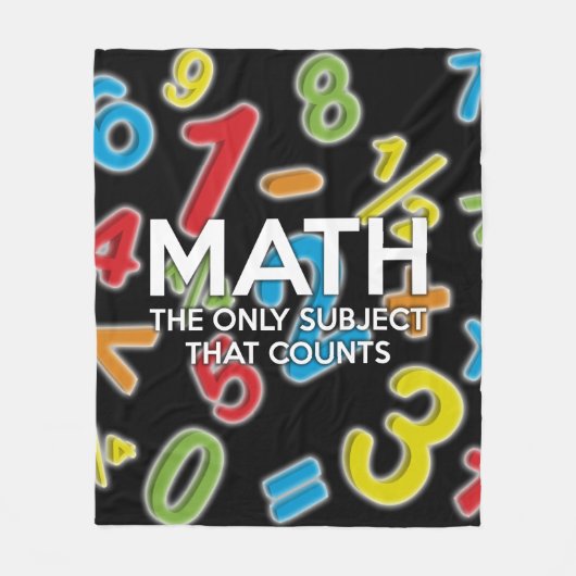 算数引用文クールモダンおもしろいことわざ フリースブランケット (正面)