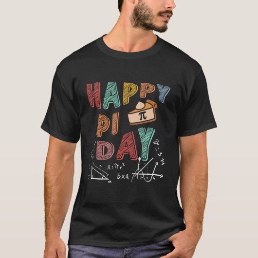 算数愛好家とKのための314 Pi日パイ日パイ記号 Tシャツ (正面)