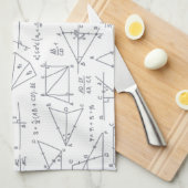 算数手の計書算イラスト キッチンタオル (四つ折り)