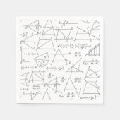 算数手の計書算イラスト スタンダードカクテルナプキン (正面)