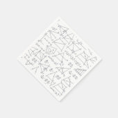 算数手の計書算イラスト スタンダードカクテルナプキン (角)