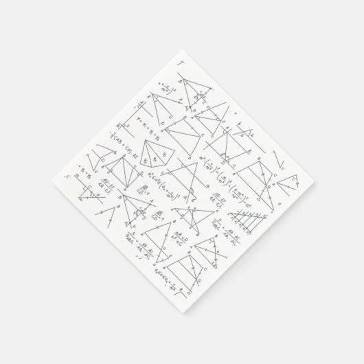 算数手の計書算イラスト スタンダードカクテルナプキン (角)