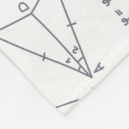 算数手の計書算イラスト フリースブランケット (角)