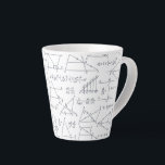 算数手書計算イラストラテ カフェラテマグ<br><div class="desc">数式の計算とグラフ付きの数式イラストを使用して、数式のおたくまたは先生をワウする。数学の恋人、会計士、または物理学者のための完璧な贈り物</div>