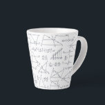 算数手書計算イラストラテ カフェラテマグ<br><div class="desc">数式の計算とグラフ付きの数式イラストを使用して、数式のおたくまたは先生をワウする。数学の恋人、会計士、または物理学者のための完璧な贈り物</div>