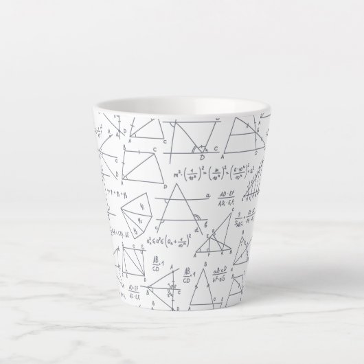 算数手書計算イラストラテ カフェラテマグ (正面)