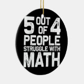 算数最高の先生アートメンズウーマンズマスジョーク セラミックオーナメント (右)