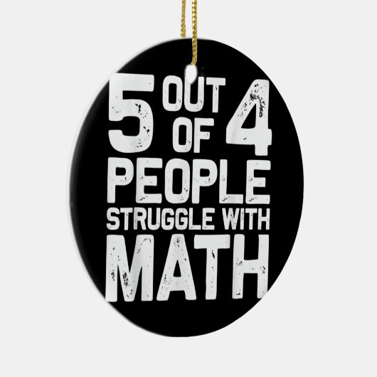 算数最高の先生アートメンズウーマンズマスジョーク セラミックオーナメント (右)