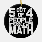 算数最高の先生アートメンズウーマンズマスジョーク セラミックオーナメント (正面)